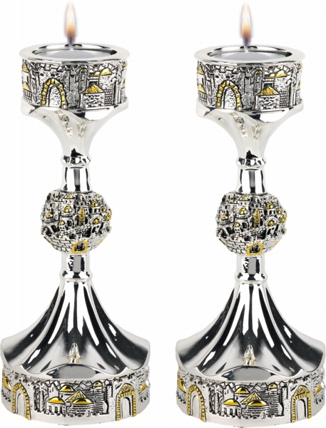 Candle Holders Globe Silver