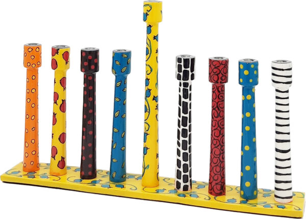 Chanukah Pillars Yellow